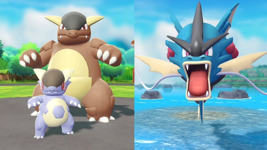 Mega Kangaskhan dan Gyarados